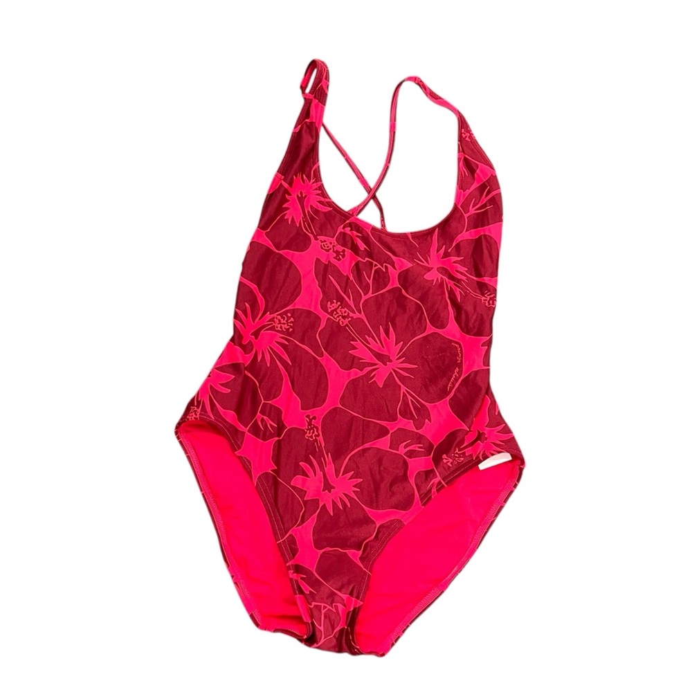 NWT Proenza Schouler Pink Floral One Piece Swimsuit Size Medium Retail $300